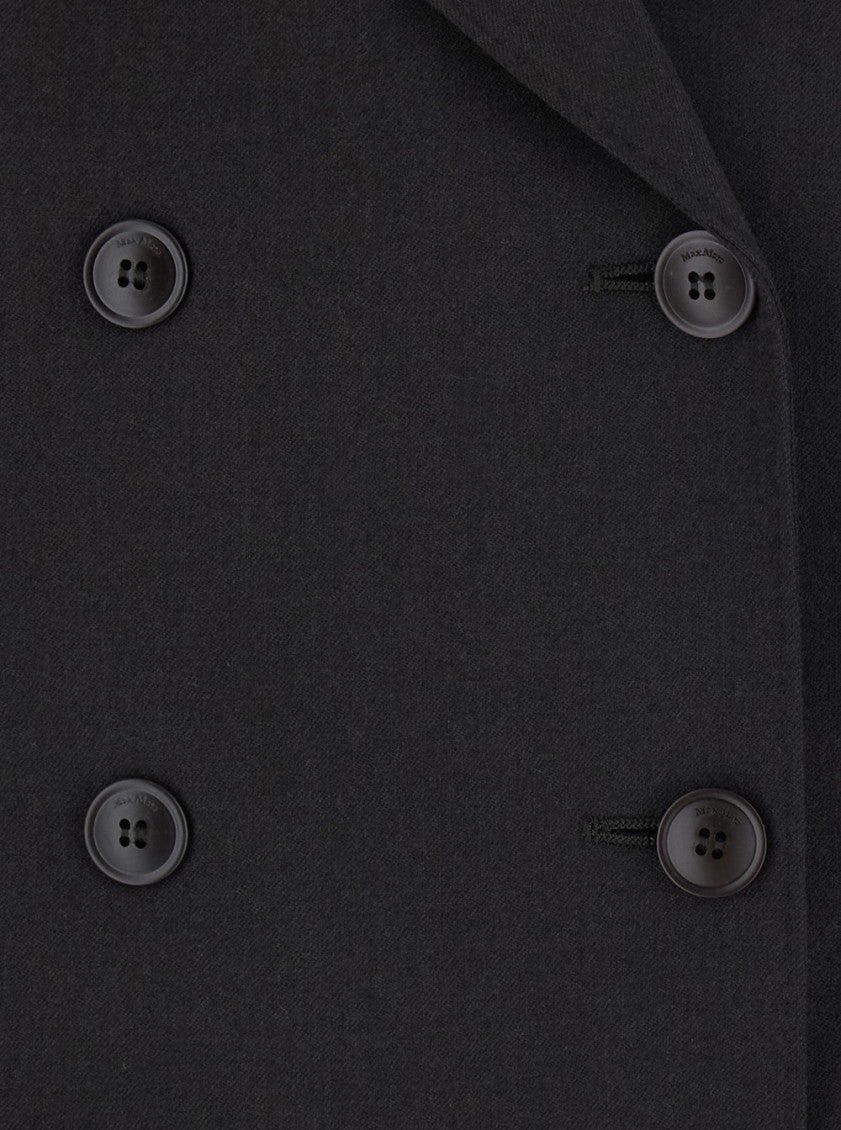 Black Notched Lapel Blazer 3