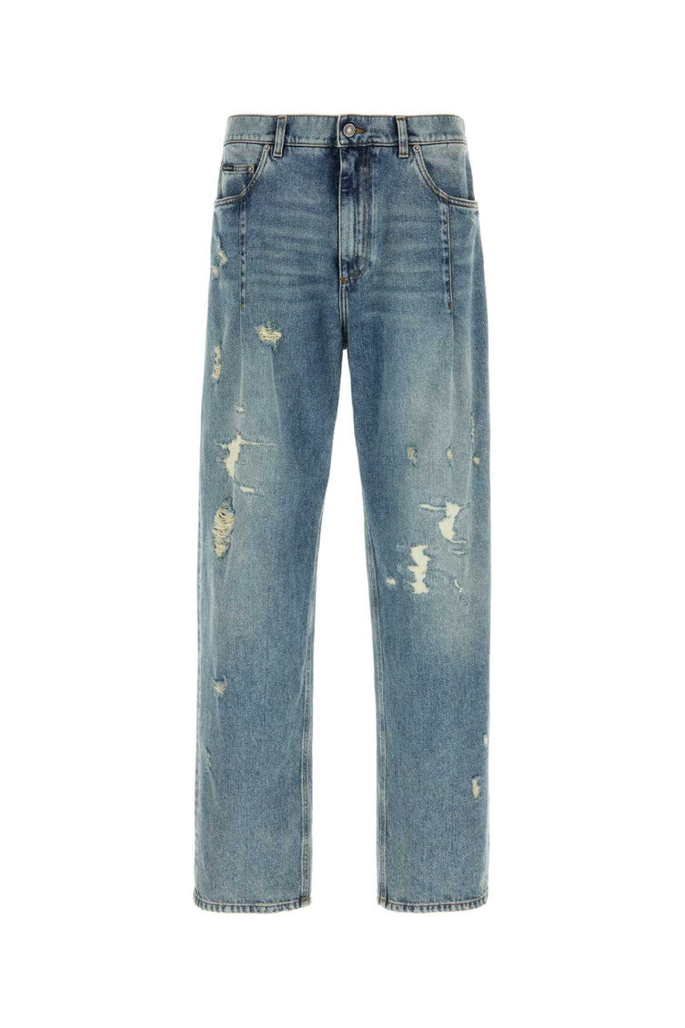 Light Blue Straight Jeans 1