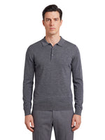 Dark Grey Polo Sweater 1