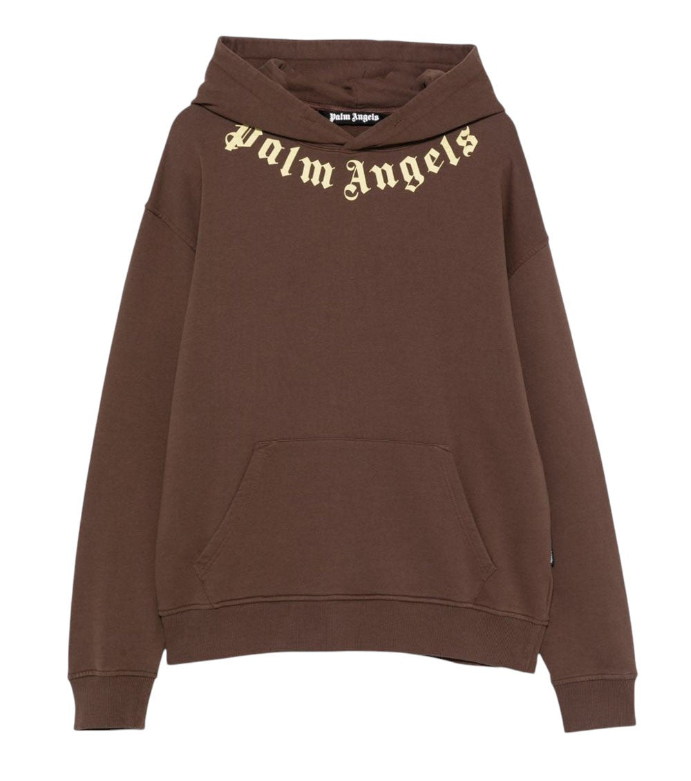 Brown Regular Logo Hoodie 1