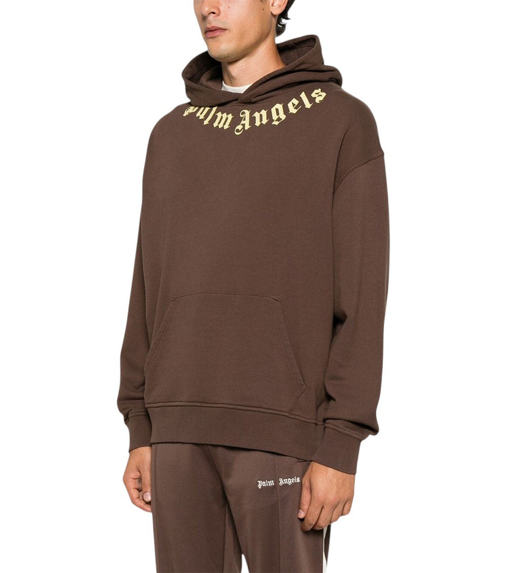 Brown Regular Logo Hoodie 2