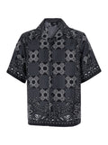 Black Relaxed Paisley Shirt 1