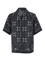 Black Relaxed Paisley Shirt 1