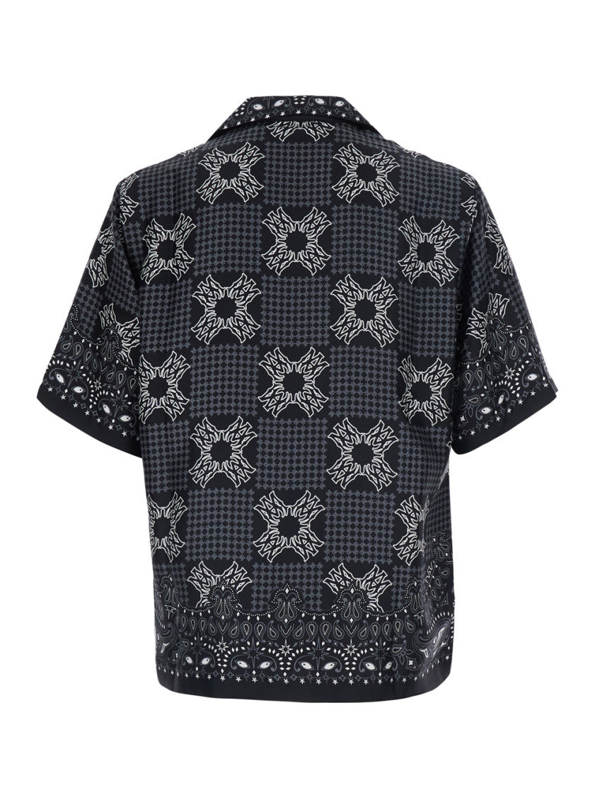 Black Relaxed Paisley Shirt 2