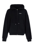 Black Logo Regular Hoodie 1