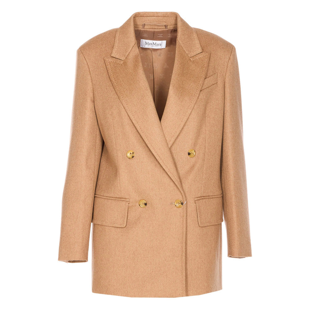 Brown Peaked Lapel Blazer 1