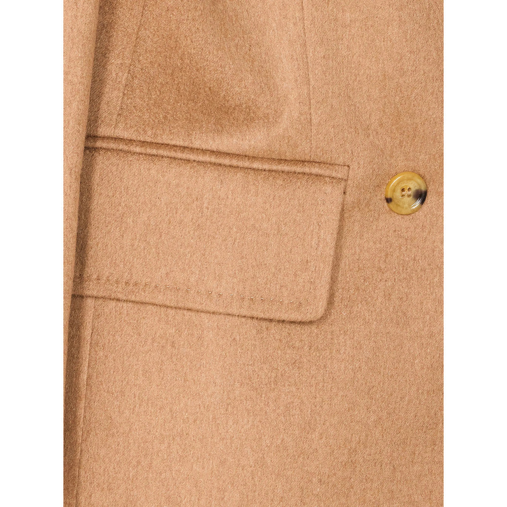 Brown Peaked Lapel Blazer 4