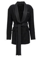 Black Shawl Lapel Blazer 1