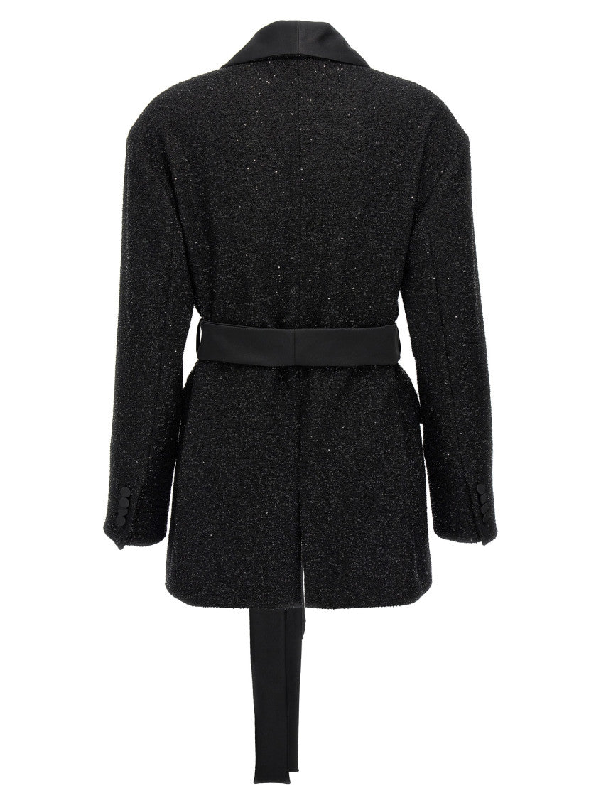 Black Shawl Lapel Blazer 2