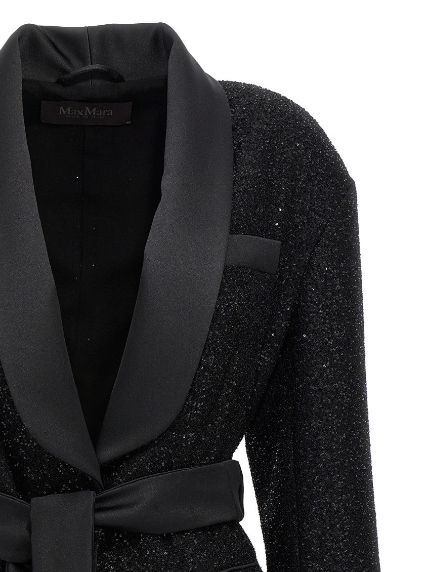 Black Shawl Lapel Blazer 3