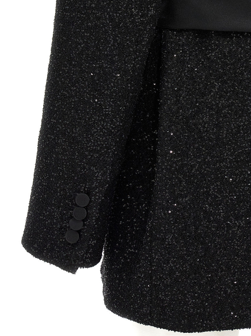 Black Shawl Lapel Blazer 4