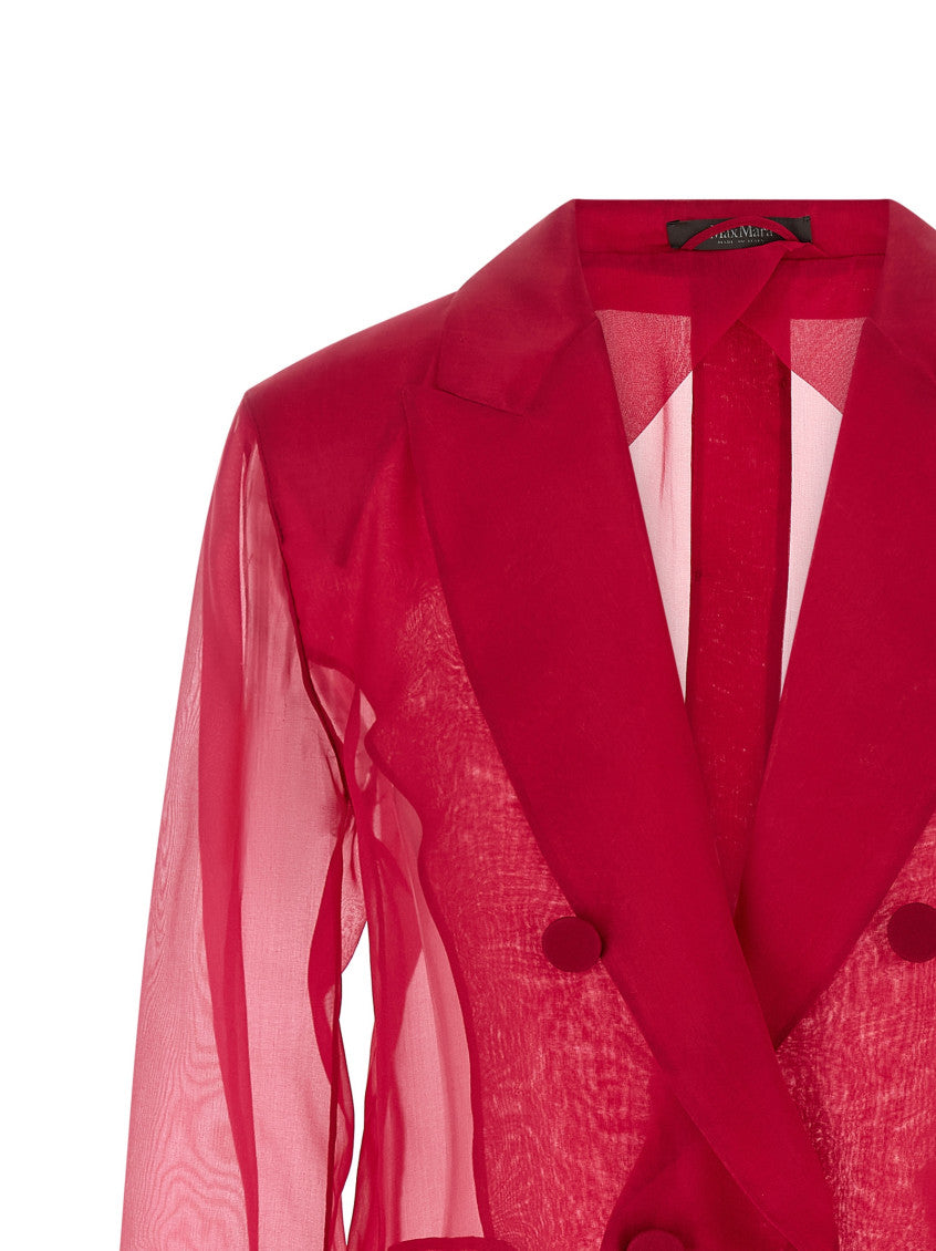 Fuchsia Peaked Lapel Blazer 3