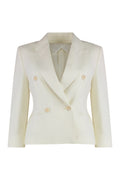 White Peaked Lapel Blazer 1
