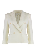 White Peaked Lapel Blazer 1