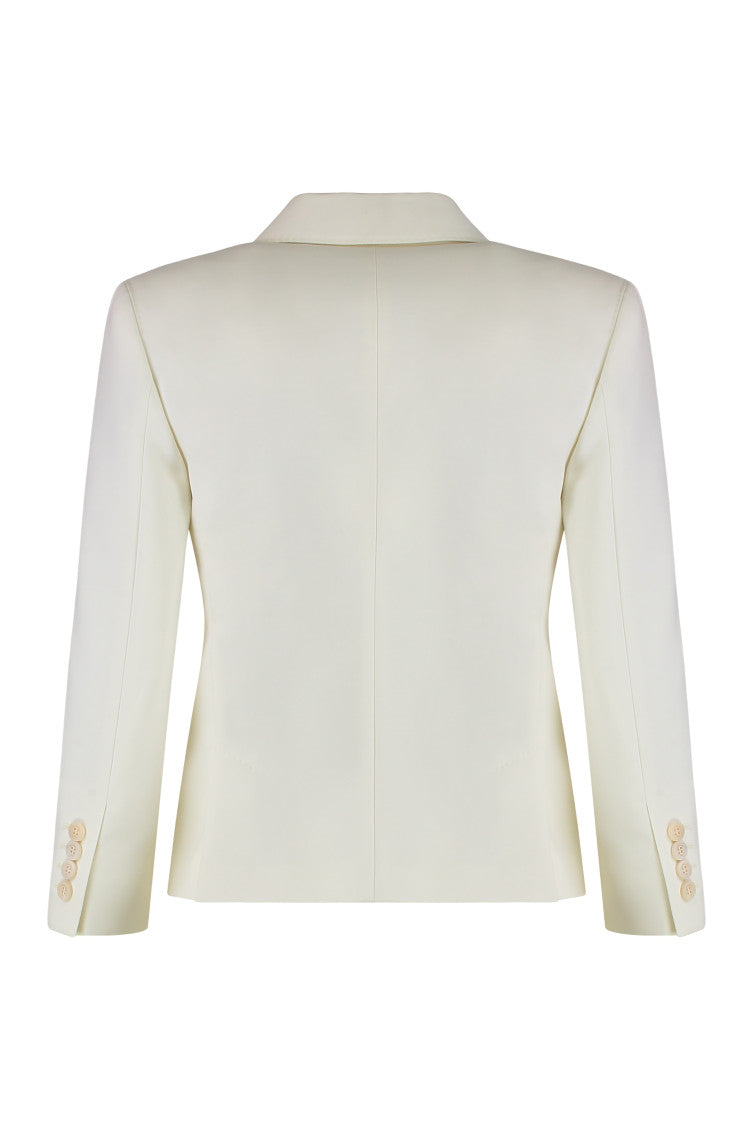 White Peaked Lapel Blazer 2
