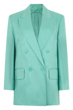 Light Green Peaked Lapel Blazer 1