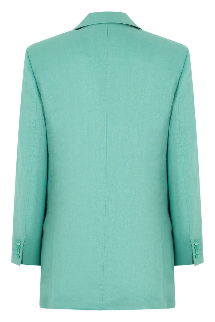 Light Green Peaked Lapel Blazer 2