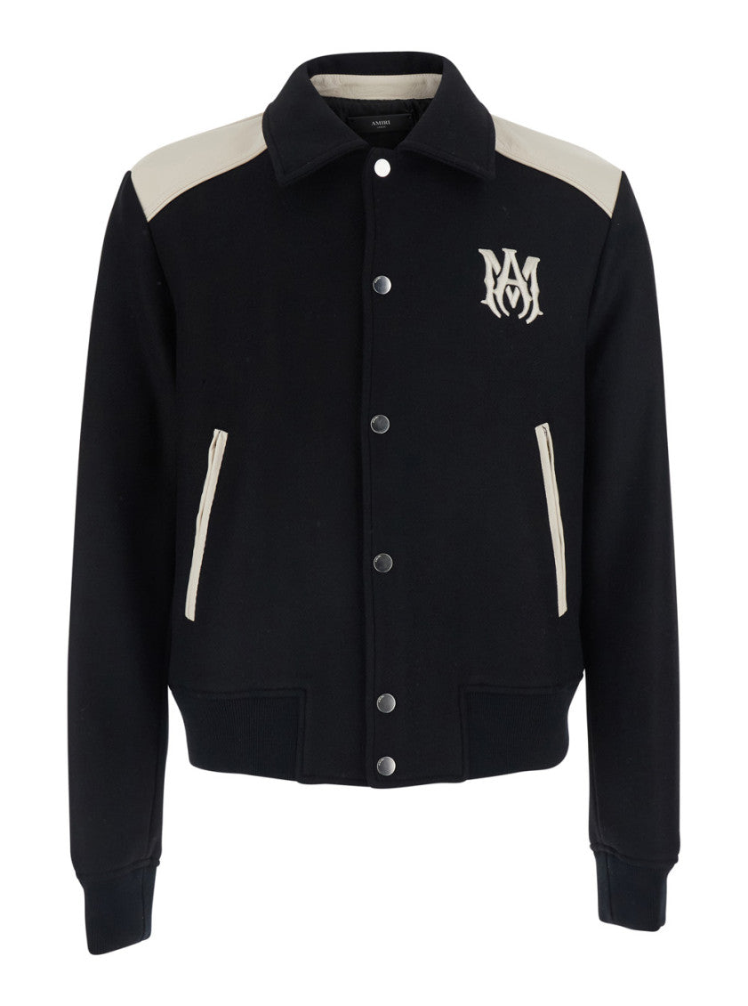 Black Regular Varsity Jacket 1