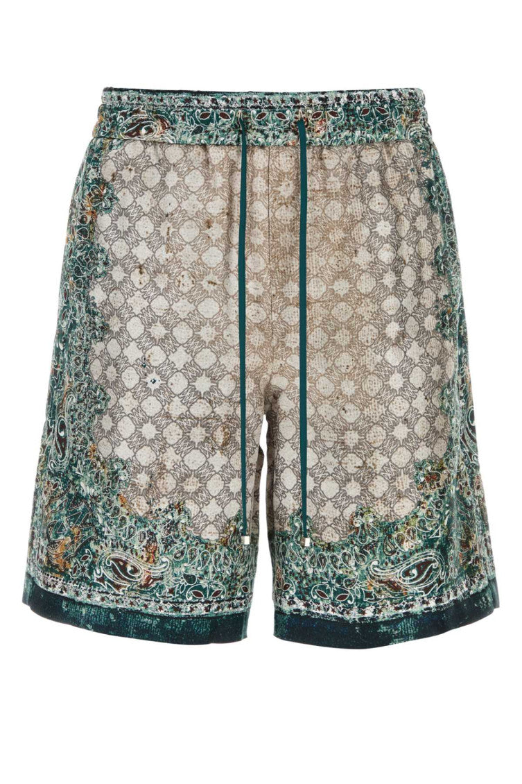 Multicolor Paisley Bermuda Shorts 1