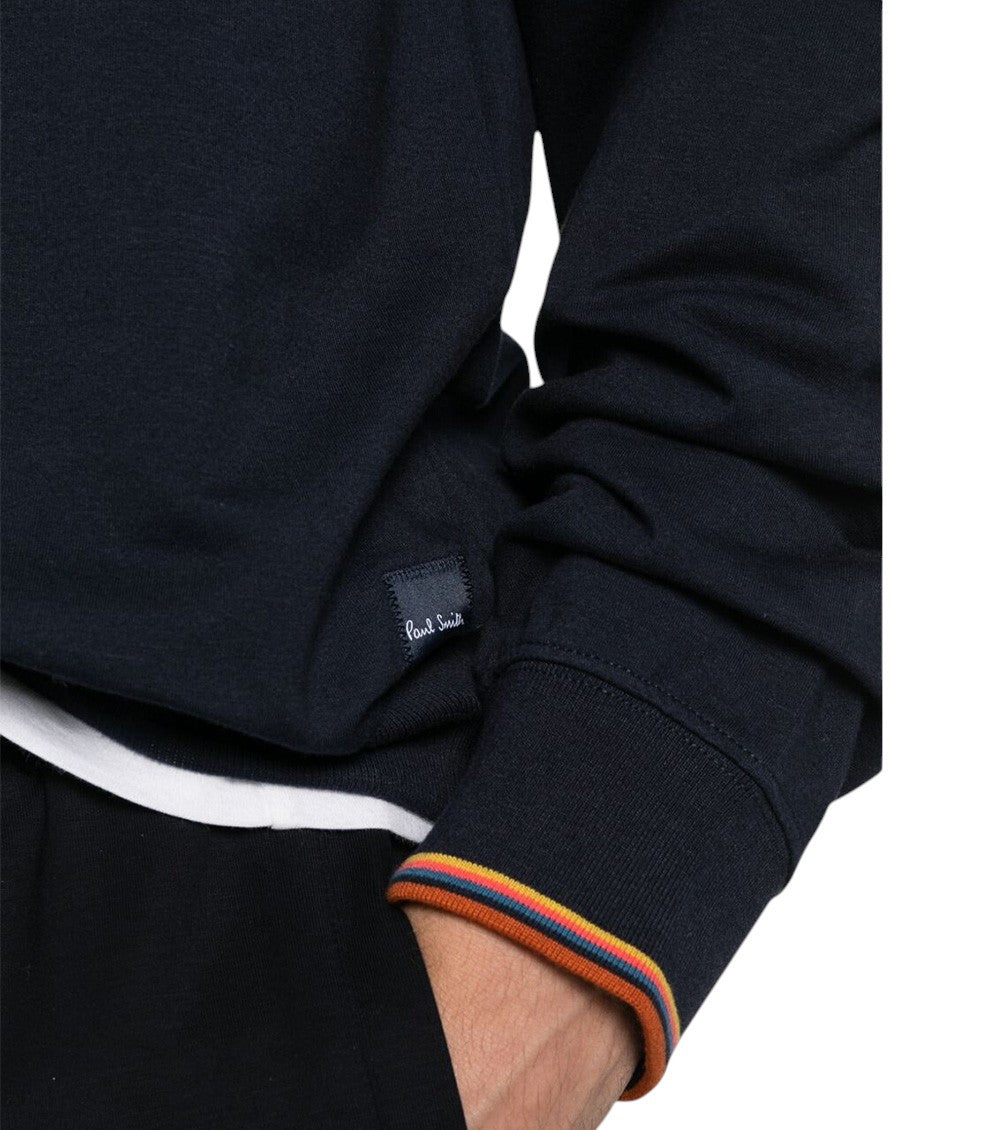 Navy Blue Solid Sweatshirt 4