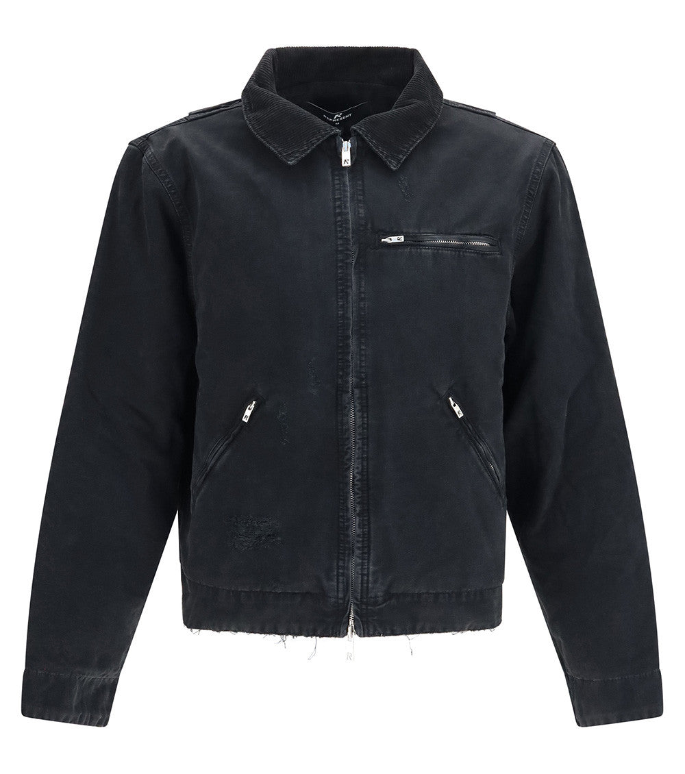 Black Shirt Collar Jacket 1