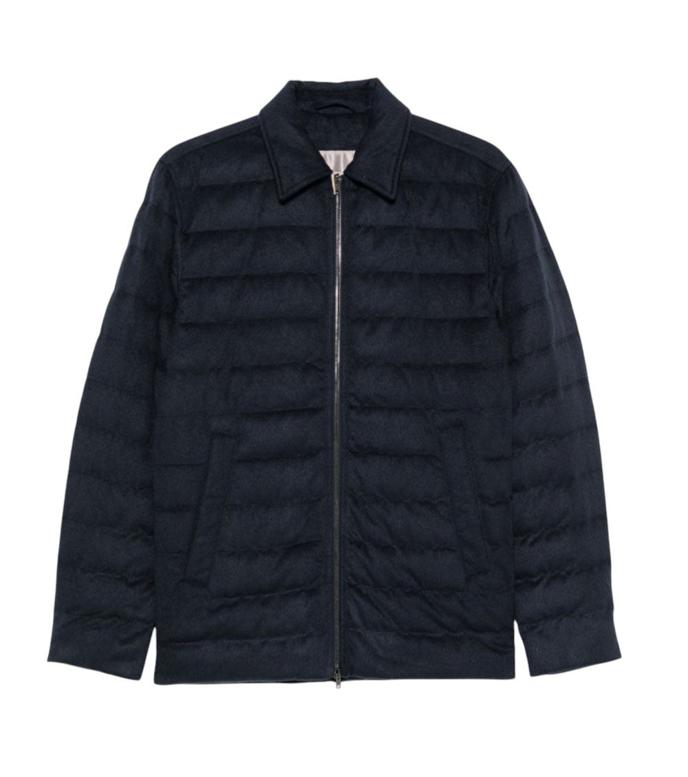 Navy Blue Quilted Jacket 1