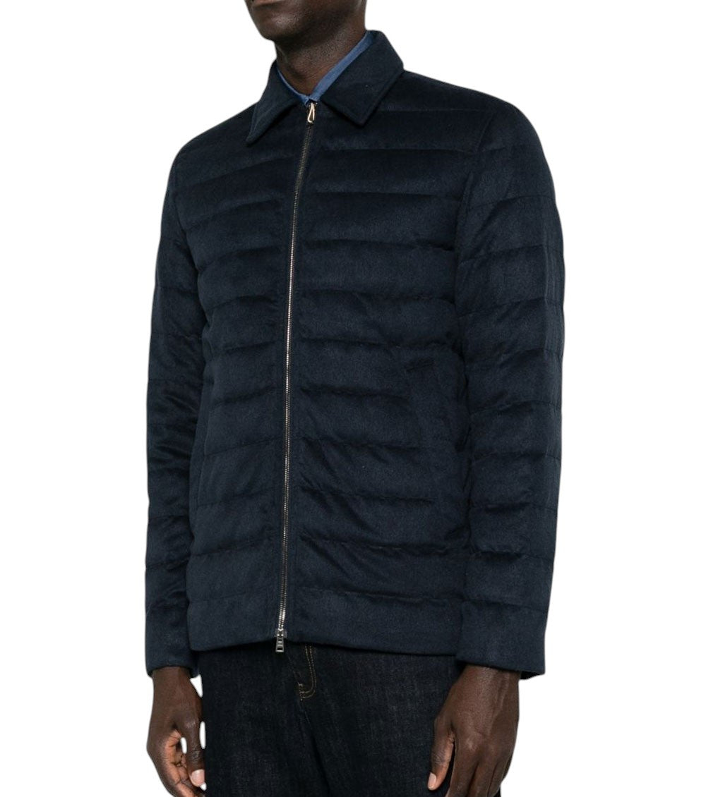 Navy Blue Quilted Jacket 3