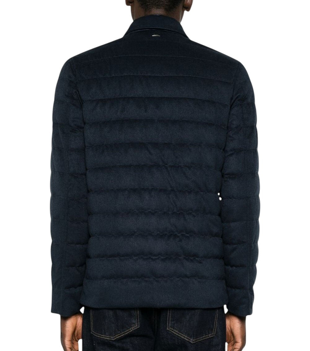 Navy Blue Quilted Jacket 4