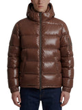 Brown Quilted Hood Jacket 1