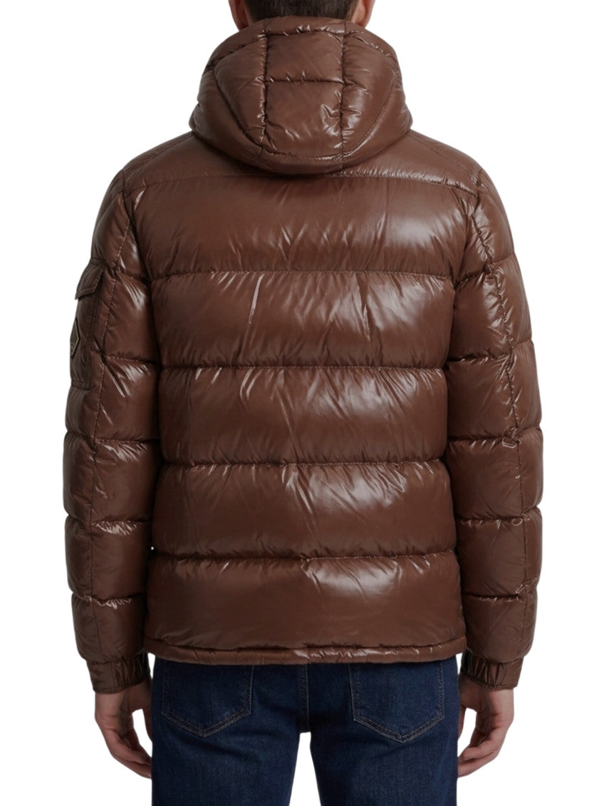 Brown Quilted Hood Jacket 3