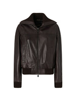 Dark Brown Shirt Collar Blazer 1