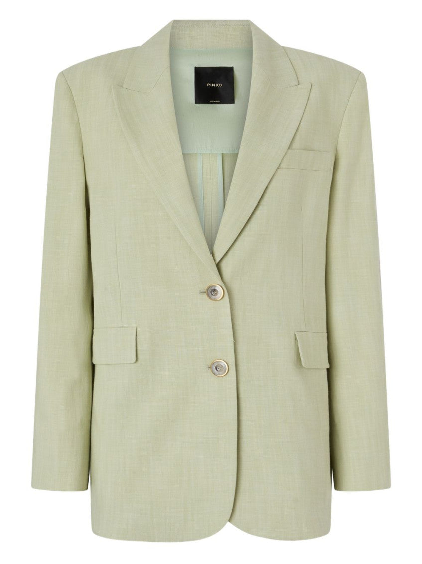 Light Green Peaked Lapel Blazer 1