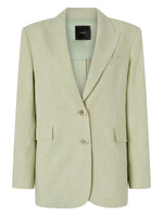 Light Green Peaked Lapel Blazer 1