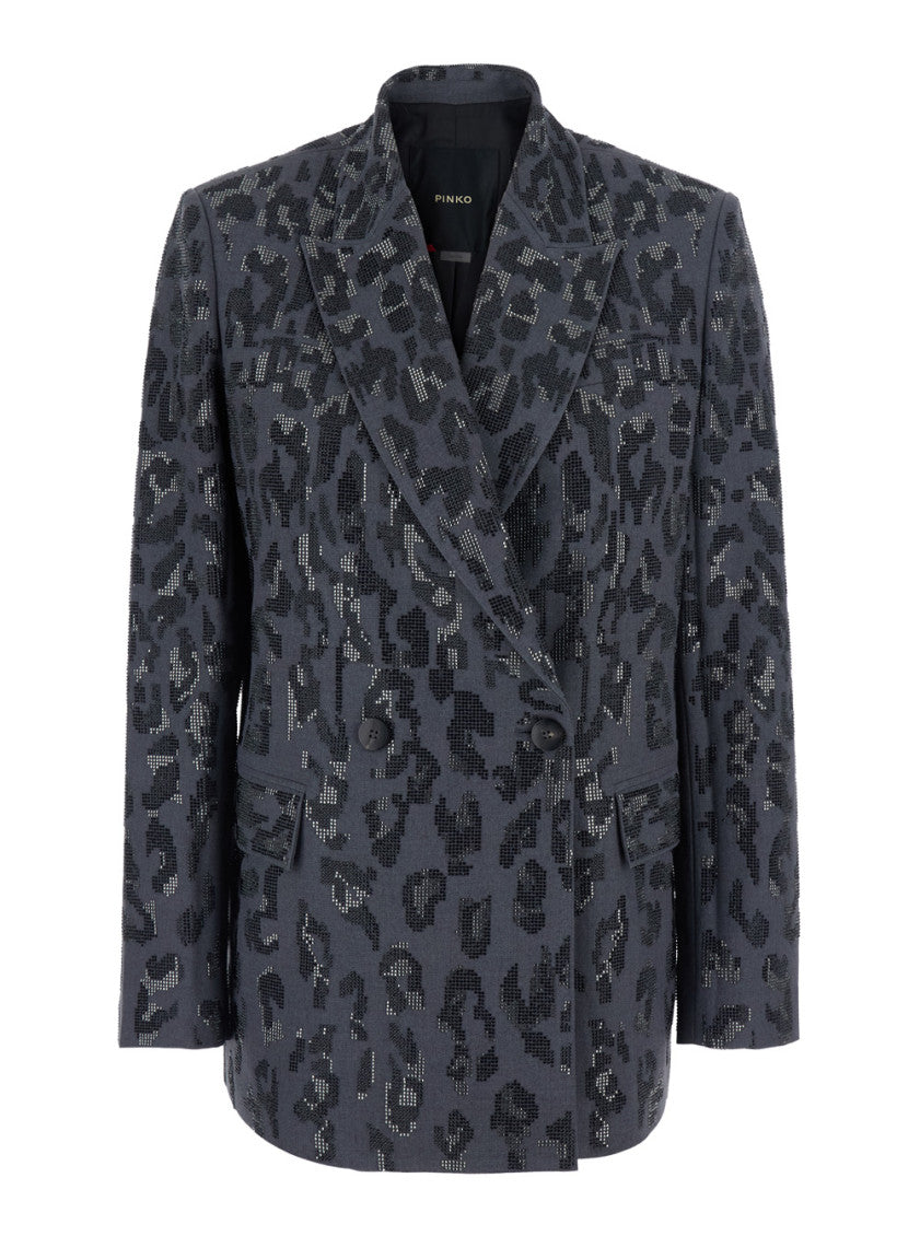 Blue Peaked Lapel Blazer 1