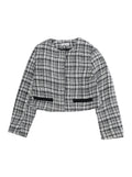 Girls Grey Tweed Cropped Jacket 1