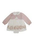 2-piece Pink Embroidered Cardigan/Dress Set (Baby Girl) 1