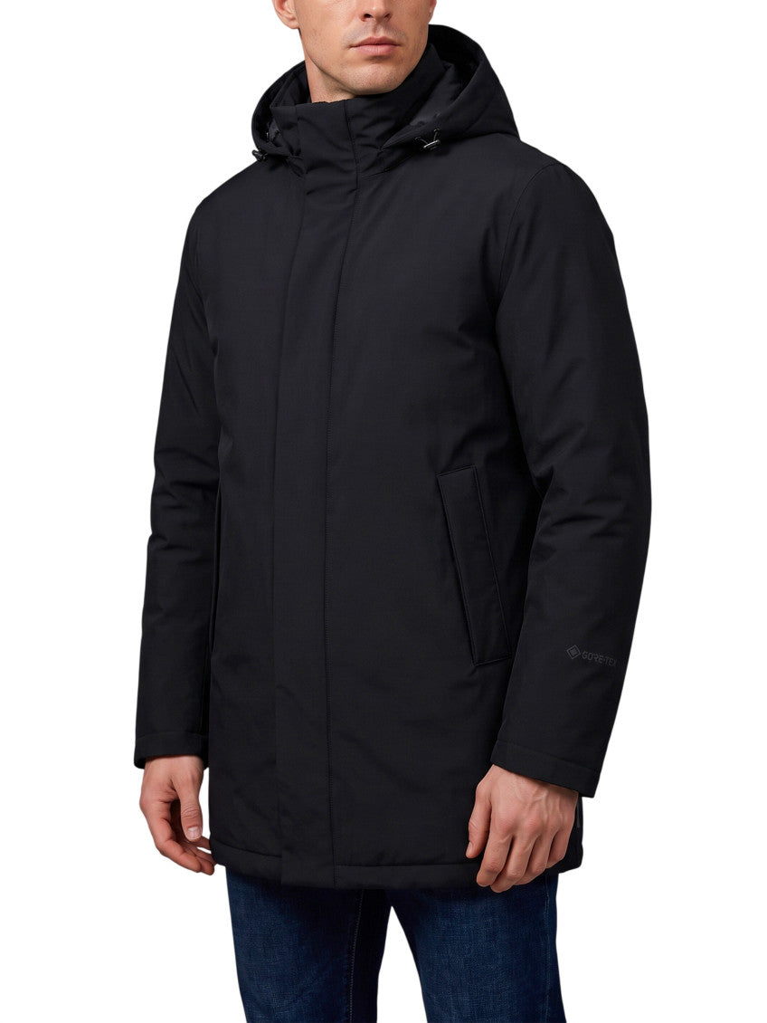 Black Hooded Parka Jacket 2