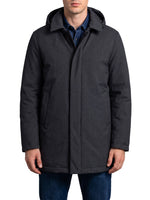 Dark Grey Hood Parka Jacket 1