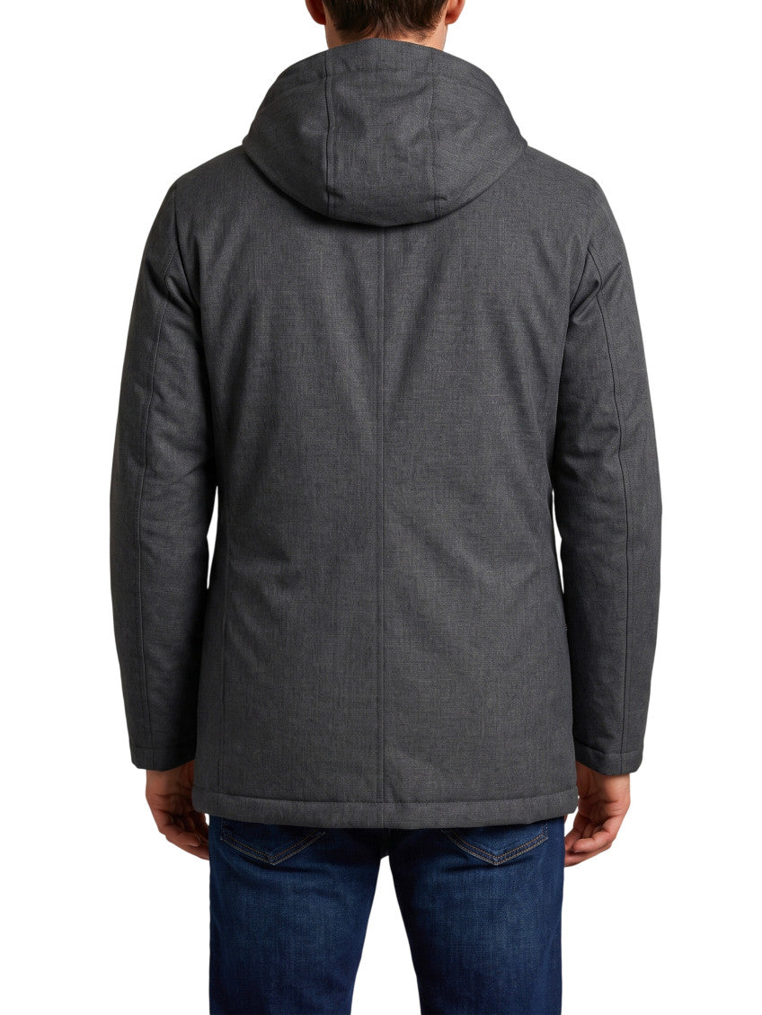 Dark Grey Hood Parka Jacket 3