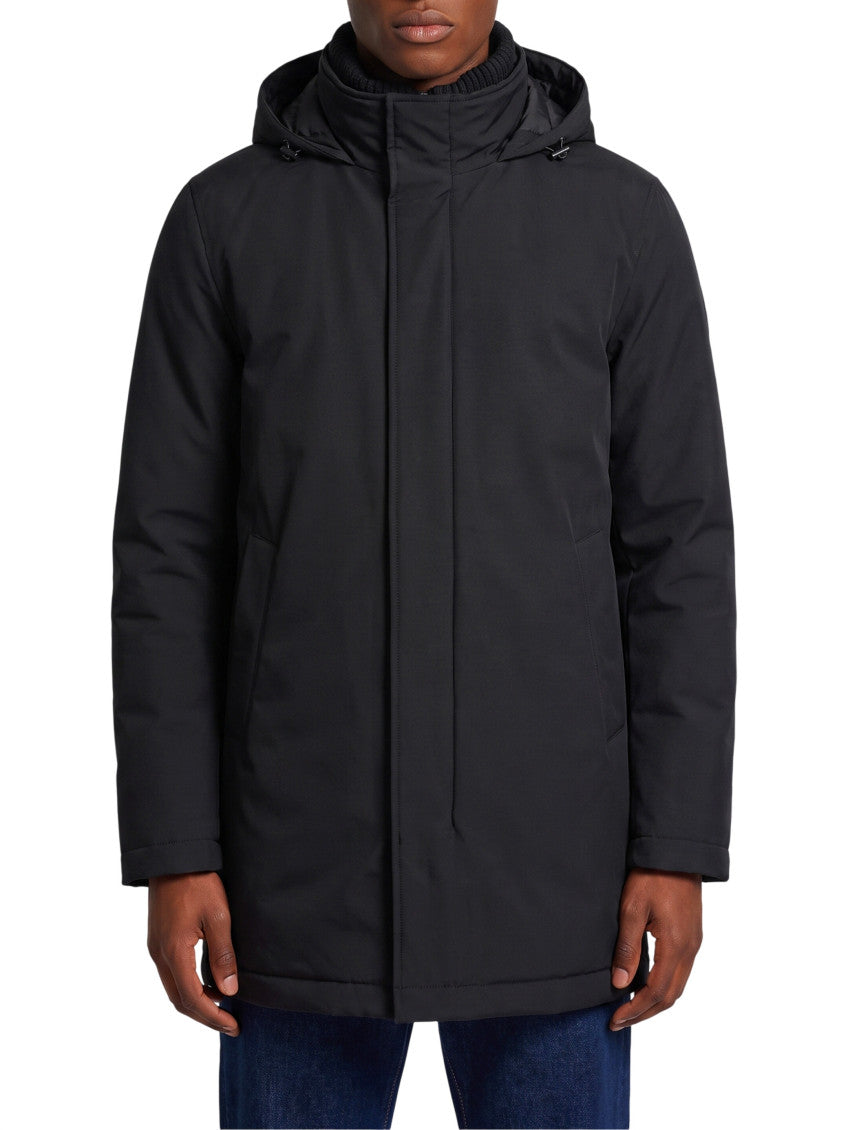 Black Hooded Parka Jacket 1