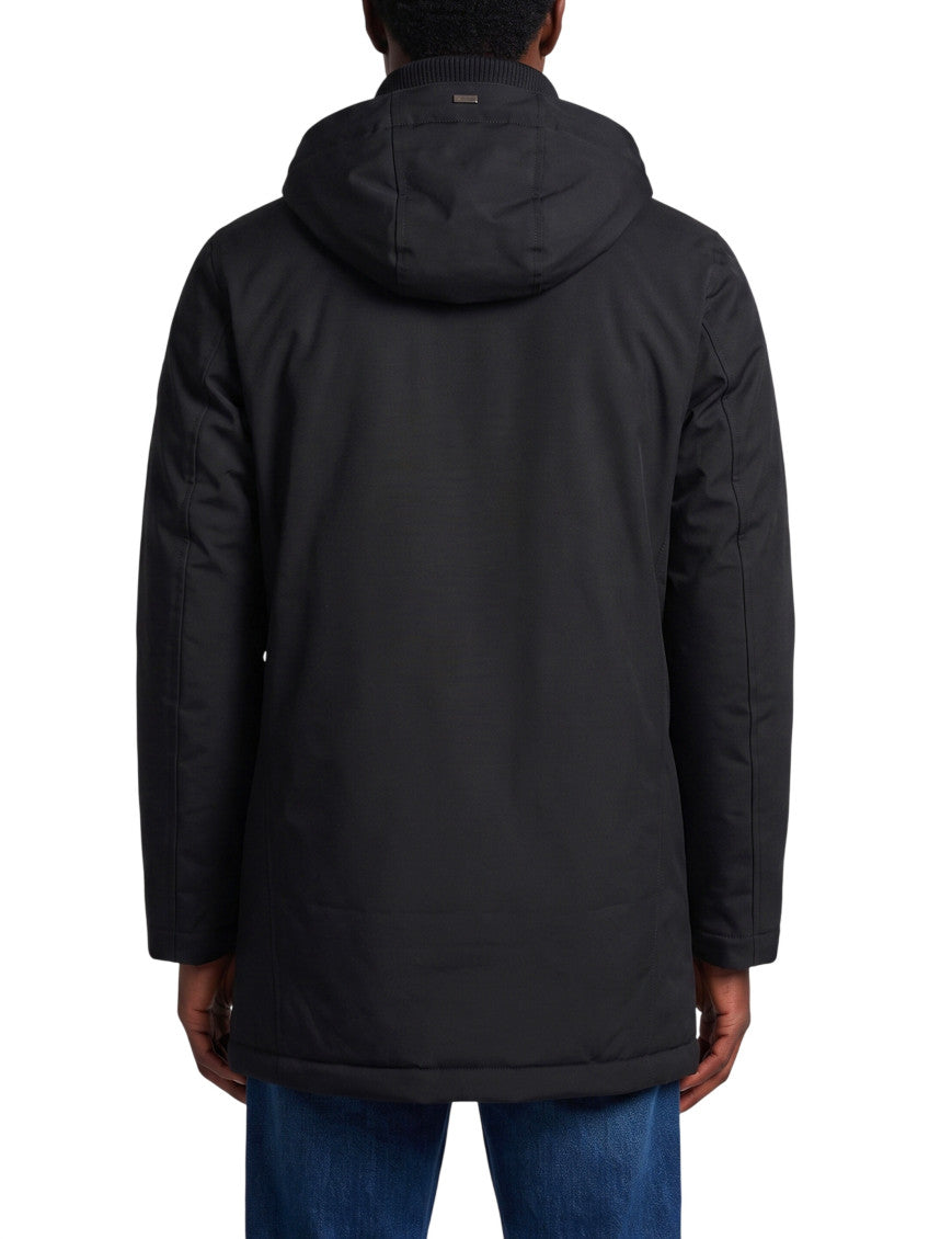 Black Hooded Parka Jacket 3
