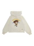 Girls White Graphic Hoodie 1