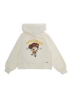 Girls White Graphic Hoodie 1