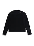 Girls Black Crewneck Sweater 1