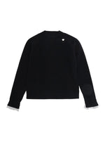 Girls Black Crewneck Sweater 1