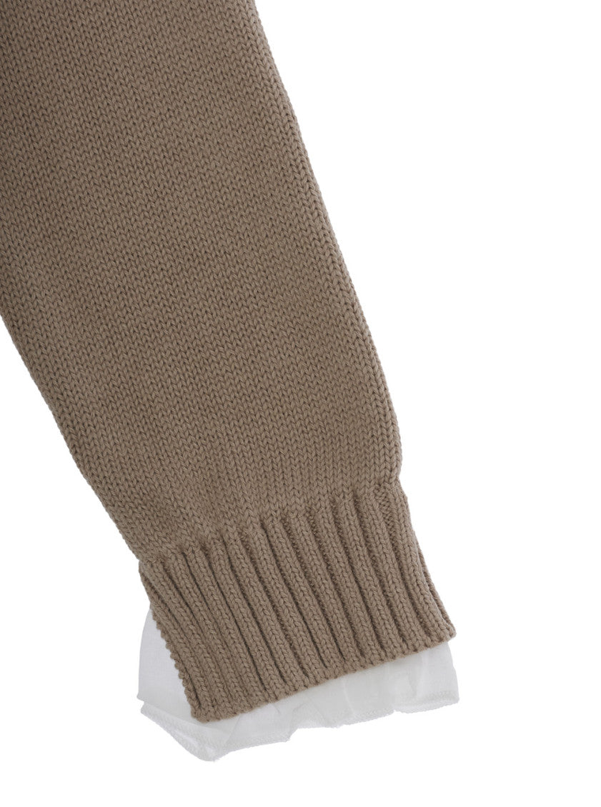 Girls Brown Crewneck Sweaters 3