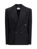 Black Peaked Lapel Blazer 1