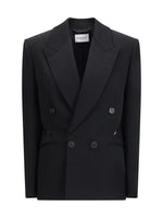 Black Peaked Lapel Blazer 1