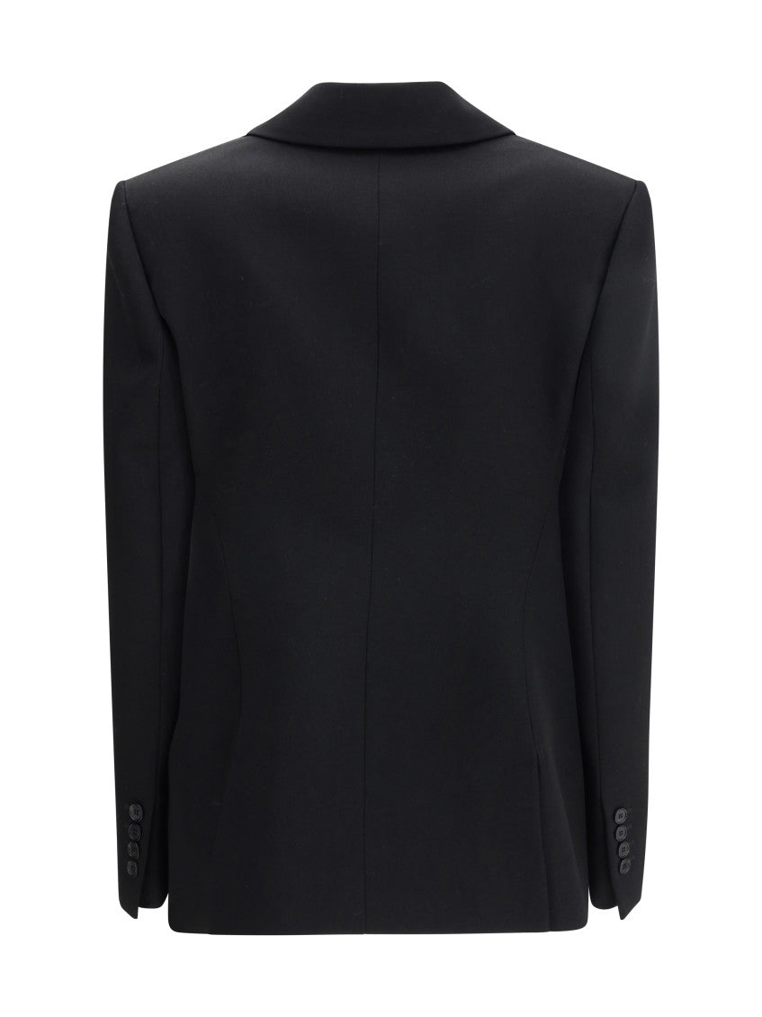 Black Peaked Lapel Blazer 2