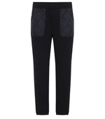 Black Solid Sweatpants 1